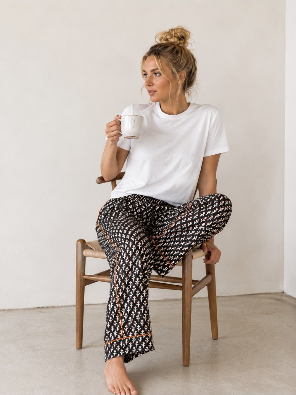EDDY Rosie Printed Pajama Pants – Size Large – NWT